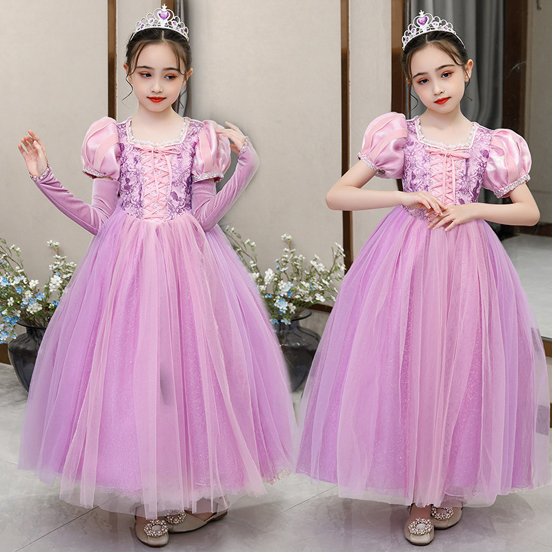 Girl's long hair princess dress child Lepe Princess Leippeen Liondress Sufiya dress Birthday Gown dress