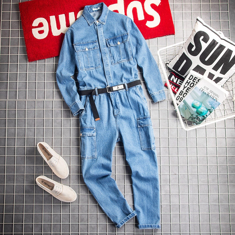 Japanese retro casual tide man to practice a small code jean, wear men and feet pants and wear pants