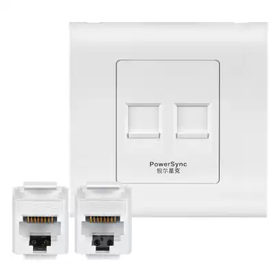 Bauer Star PowerSync Two Hole Telephone Voice Network Route Computer Information Socket Type 86 Panel