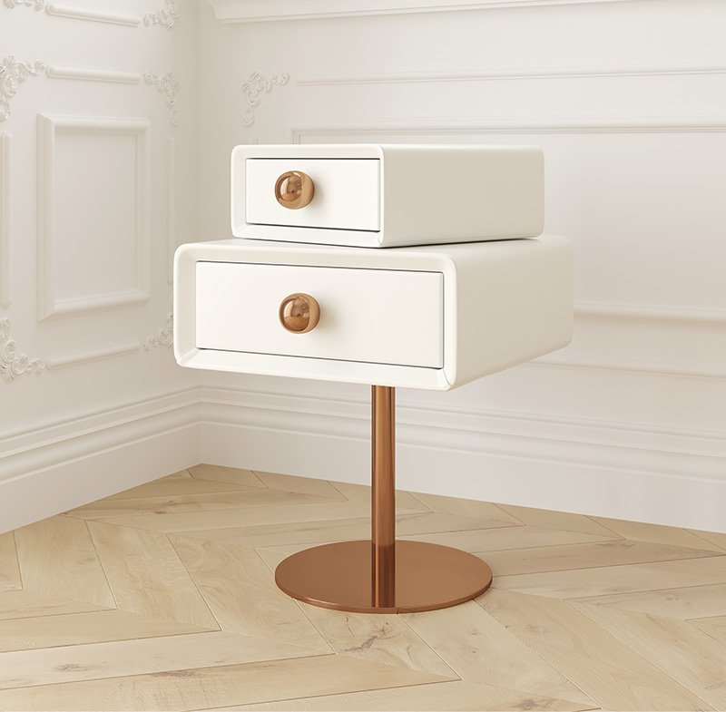 Full solid wood bed head cabinet 2022 new minimalist modern small disposal cabinet containing box light extravagant block sugar creative cabinet 