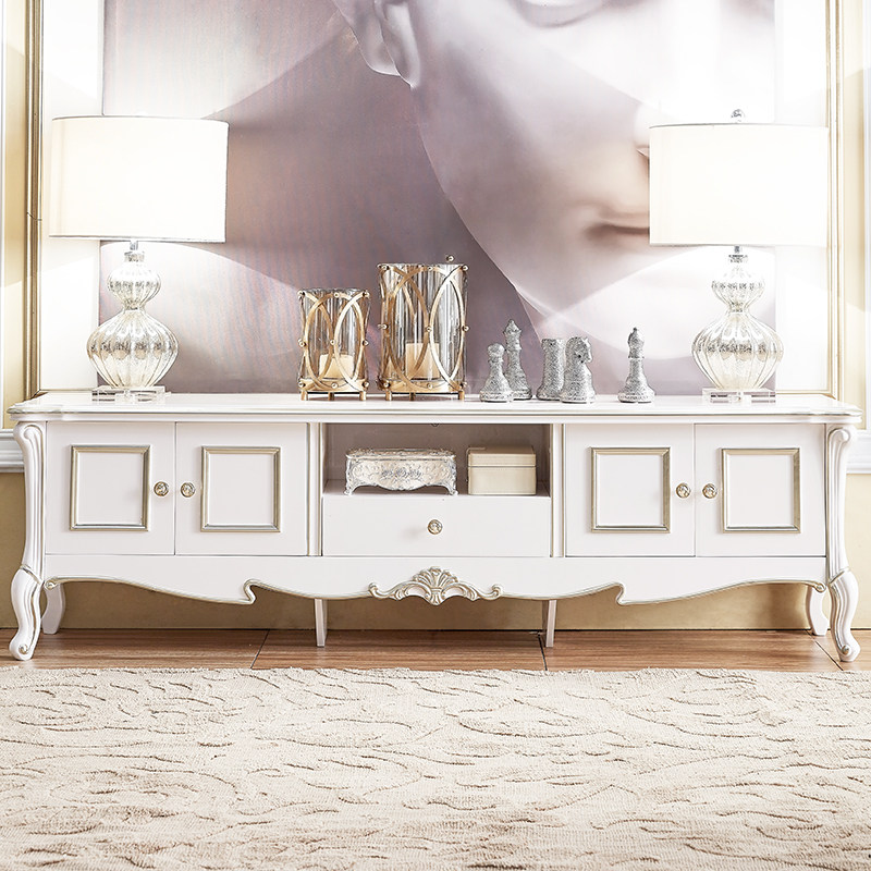 Brief Eurovision Cabinet Light Extravagant Modern Minimalist Solid Wood Lockers Living-style TV Cabinet Tea Table Composition Small Family 