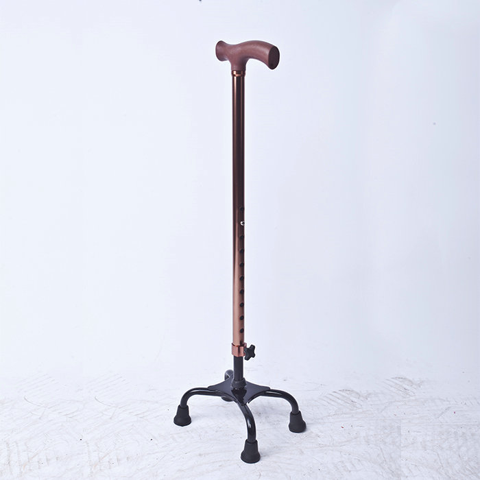 Multifunctional crutch Four-legged retractable cane for the elderly Aluminum alloy adjustable four-angle cane rubber