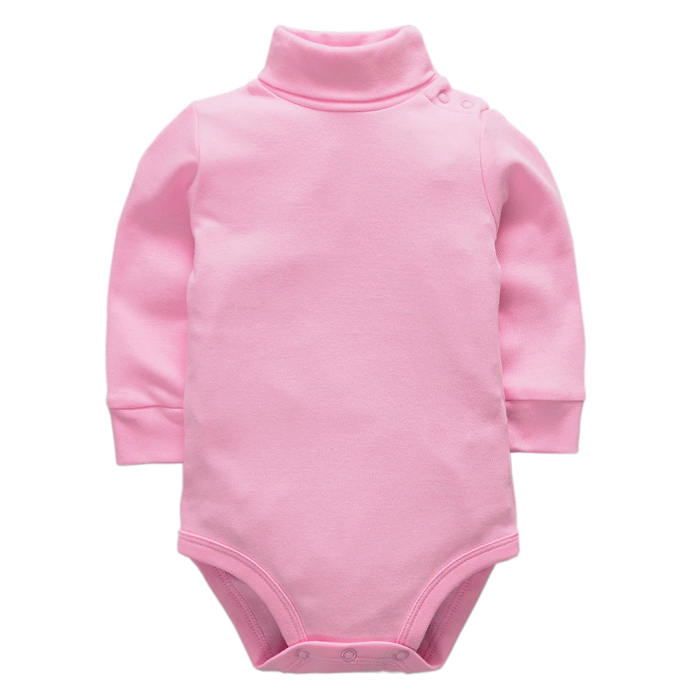 Mùa thu và mùa đông cotton bé Xiêm tam giác quần áo nam và nữ bé màu rắn cổ cao tay áo dài đáy quần