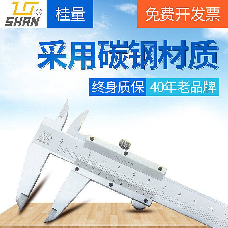 桂林桂量游标卡尺高精度非不锈钢迷你油表标卡尺0-150-200-300mm