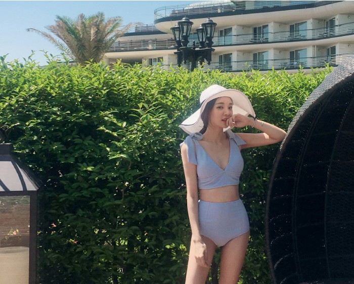 Peter moon Korea mua áo tắm nữ gợi cảm chia sẻ áo tắm nóng bỏng eo cao bikini thon quần tắm biển