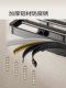 Black Bathroom Wall-Mounted Towel Rack, No-Drill Installation, Bathroom Toilet Storage Rack, Towel Rack, Washroom