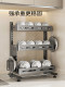 Kitchen Storage Rack Multi-Functional Condiment Countertop Stainless Steel Chopstick and Knife Holder Seasoning Multi-Layer Thickened Storage Rack
