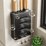 Подставка для ножей из нержавеющей стали, кухонная стойка без перфорации, настенная полка для хранения ножей, подставка для кухонных ножей, держатель для бытовых ножей