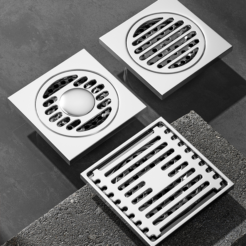 Thickened 304 stainless steel floor drain deodorizer toilet bathroom sewer washing machine full copper universal floor drain core-Taobao