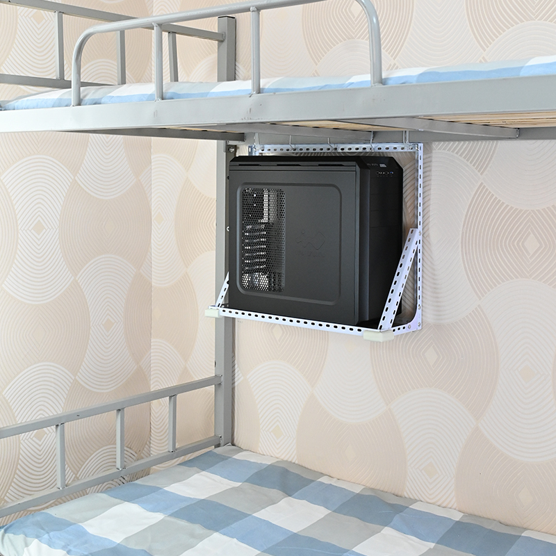 Computer Case Holder for Bed, Hanging Student Computer Case Bracket, Dormitory Computer Rack, Wall-Mounted Storage Rack, Tray for Lower Bunk