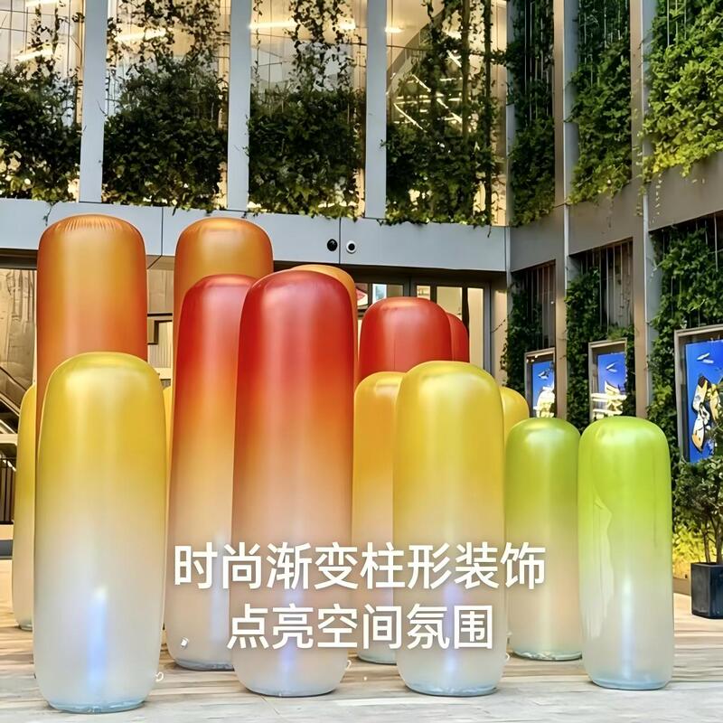 Inflatable Pvc Transparent Air Column Water Drop Spray-Painted Shopping Mall Display Warm-Up Event Props Internet-Famous Tumbler Closed Air Model