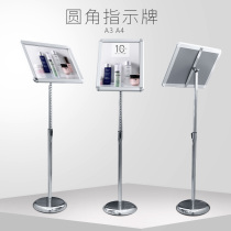 A3 sign board vertical A4 display stand Stainless steel stand sign board cue card Water card display card Guide card