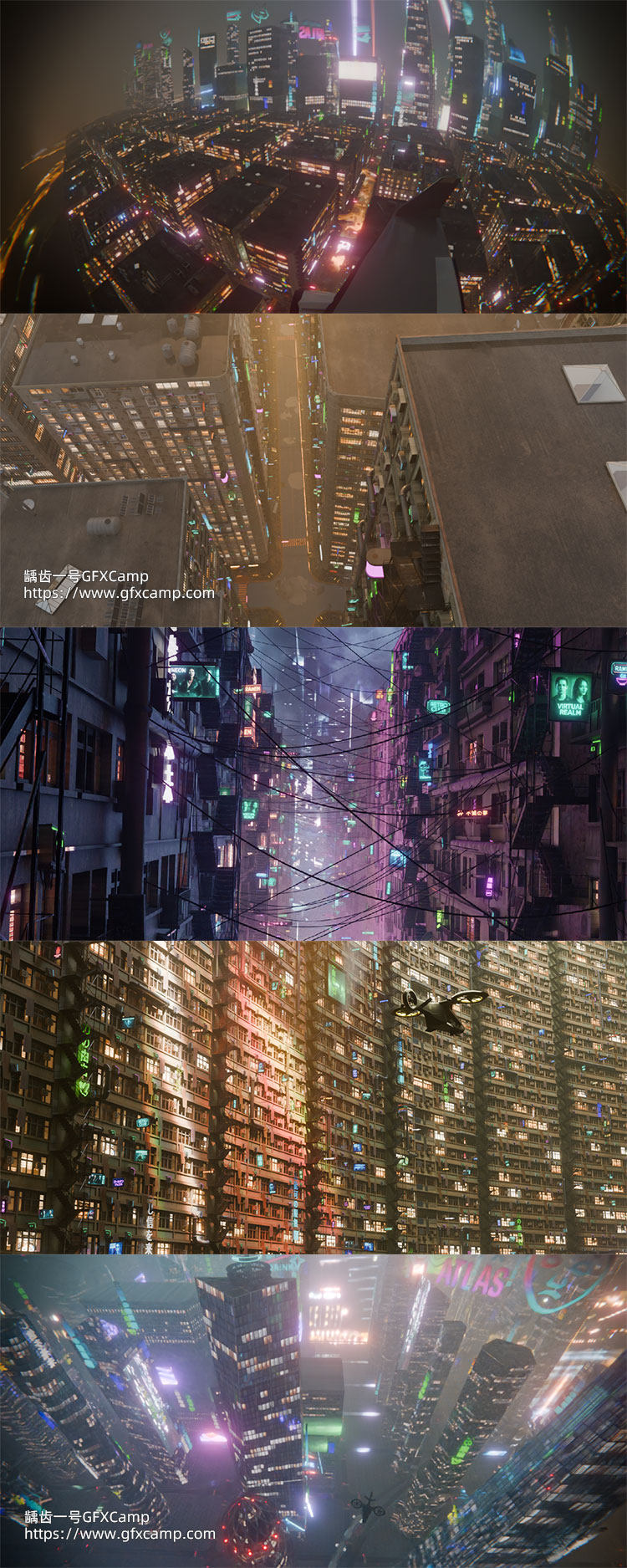 Blender程序化城市建筑道路资产预设一键生成插件 ICity V1.7.1 + 赛博朋克主题 Cyberpunk Theme + 中文字幕视频教程