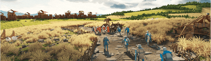 Blender低多边形卡通自然植物花朵树木冰川3D模型资产预设