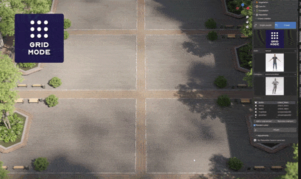 Blender人群模拟集群动画插件+模型预设 Population Pro V1.1.2