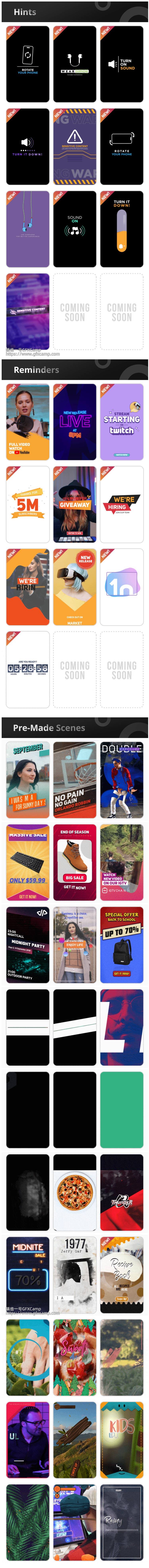 达芬奇预设 170组INS横竖屏自适应文字标题视频包装转场字幕动画