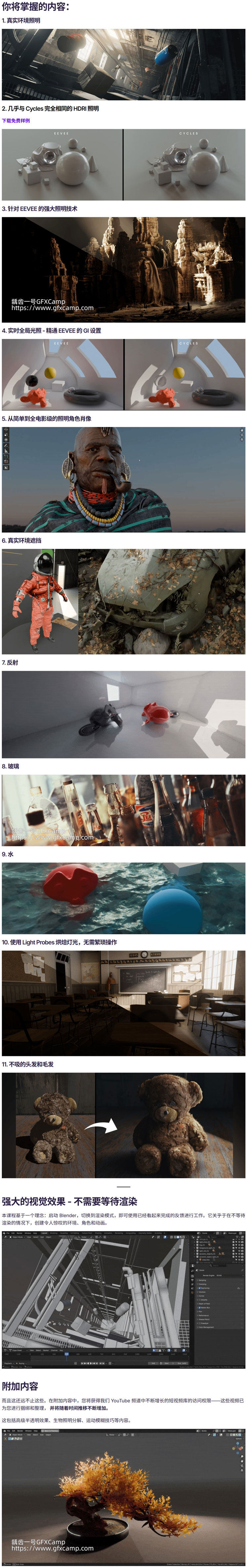 创意虾Blender 5 EEVEE真实灯光照明渲染全面教程 中文/英文字幕-天天素材网