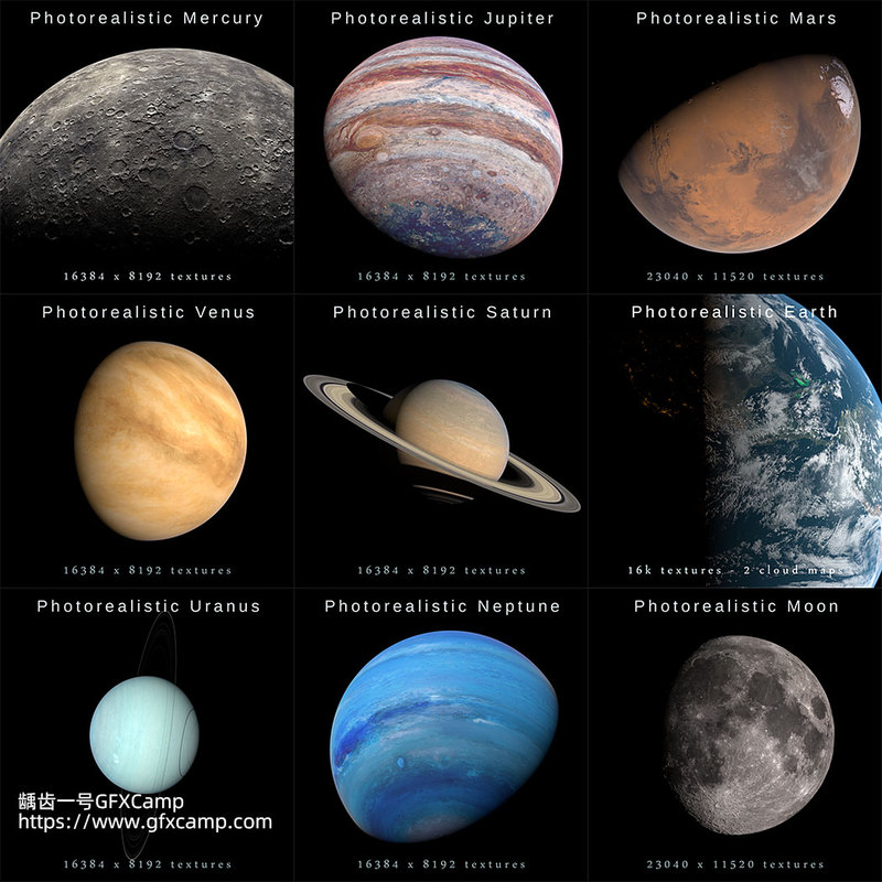 Blender Max Fbx Obj Solar System Earth Sun Moon Mars Mercury Venus 3D Model Assets Blender Max Fbx Obj Solar System Earth Sun Moon Mars Mercury Venus 3D Model Assets