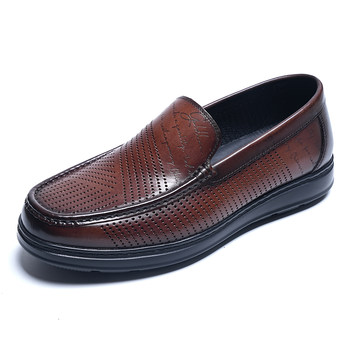 Goldlion hollow leather shoes men's clogs