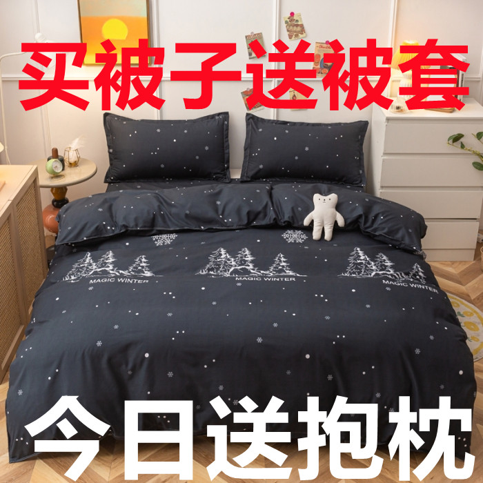 Quilt with quilt cover one removable and washable winter quilt thickened warm student dormitory single and double quilt cotton spring and autumn quilt