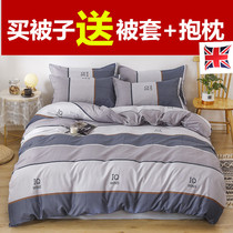 Quilt with quilt cover cotton warm quilt core single double spring and autumn quilt student dormitory winter quilt removable and washable