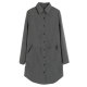 Thickened mid-length shirt for women, spring niche design butt-covering top, autumn slimming coat, brushed shirt