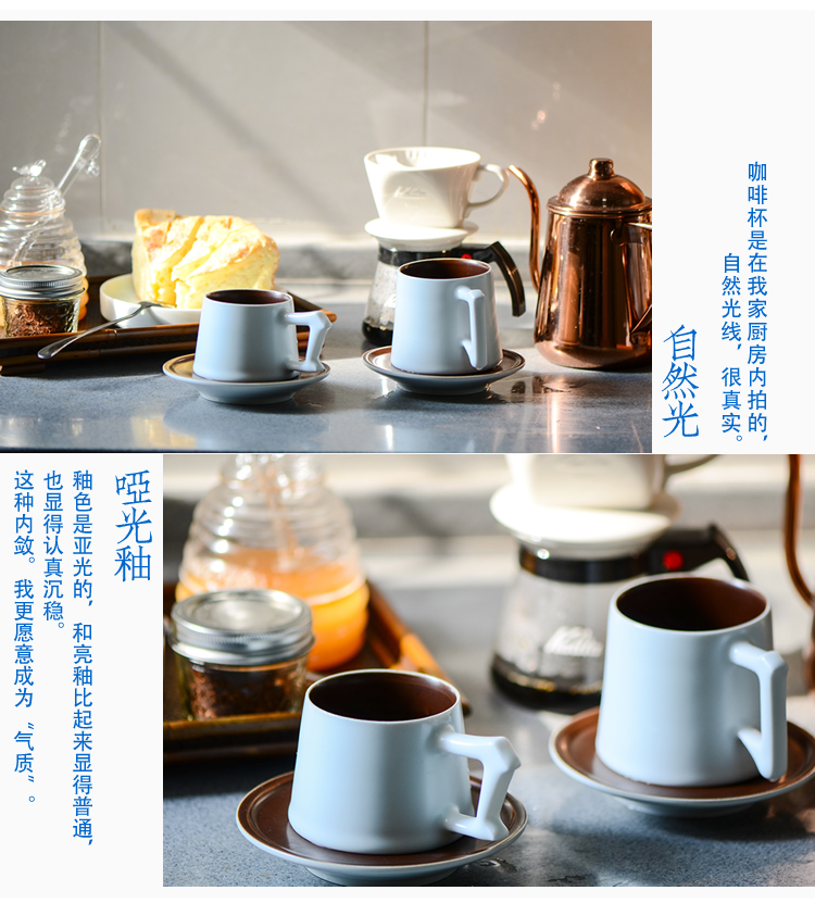 Craftsman Jingdezhen Handmade Gốm sứ Cặp đôi Cà phê Cup Set Đồ sứ cao Cup ly thủy tinh uống cà phê