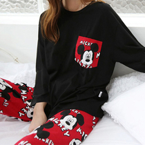 Wear cute autumn postpartum confinement long-sleeved cotton suit womens spring and autumn pajamas