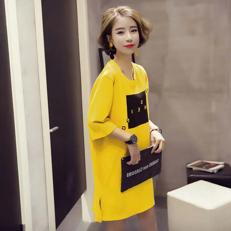 Váy ngủ nữ mùa hè cotton dễ thương sinh viên cộng với size đồ ngủ ngắn tay mập mm lỏng lẻo phụ nữ mang thai dịch vụ tại nhà mùa hè 200 kg - Đêm đầm