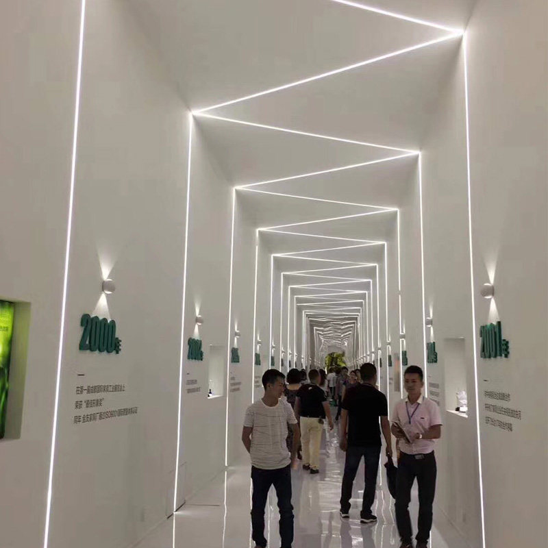 LED aluminum trough line light trough embedded surface-mounted light-emitting modeling lamp corridor aisle ceiling staircase long strip lamp