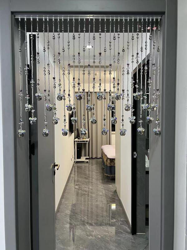 Colorful Gray Crystal Bead Curtain Living Room Bedroom Balcony Partition Curtain Feng Shui Gourd Decorative Curtain Colorful Gray Crystal Bead Curtain Living Room Bedroom Balcony Partition Curtain Feng Shui Gourd Decorative Curtain