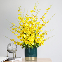 Dancing orchid flower high quality fake flower decoration living room high-grade light luxury orchid potted dried flower table flower table flower ornaments