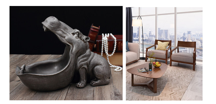 Hippo Decoration Dark Blue