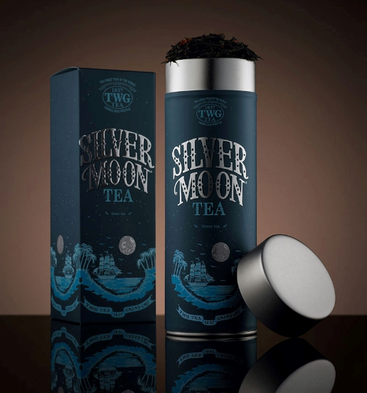 Spot TW Tea Singapore Silver Month Green Tea Bucket with silver moon tea 100g