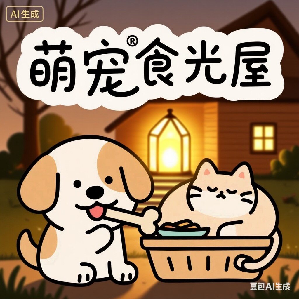萌宠食光屋的LOGO
