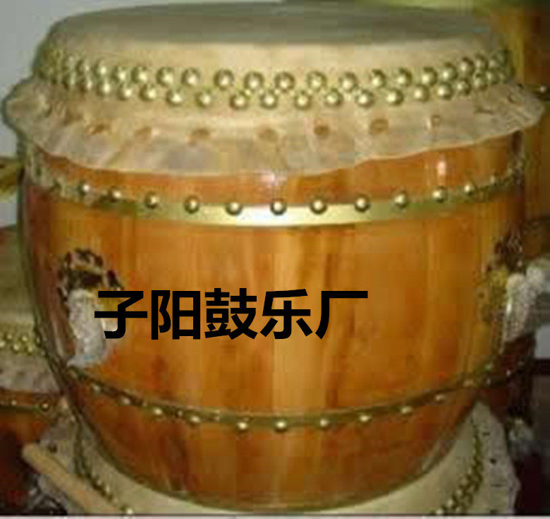 High-quality toon wood white stubble cowhide white billet lion drum Southern lion drum log drum high-pitched war drum single-sided drum