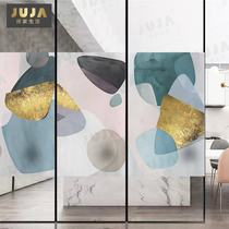 Glass window door film electrostatic frosted glass sticker personality creative light transparent opaque decorative bathroom anti-Peep