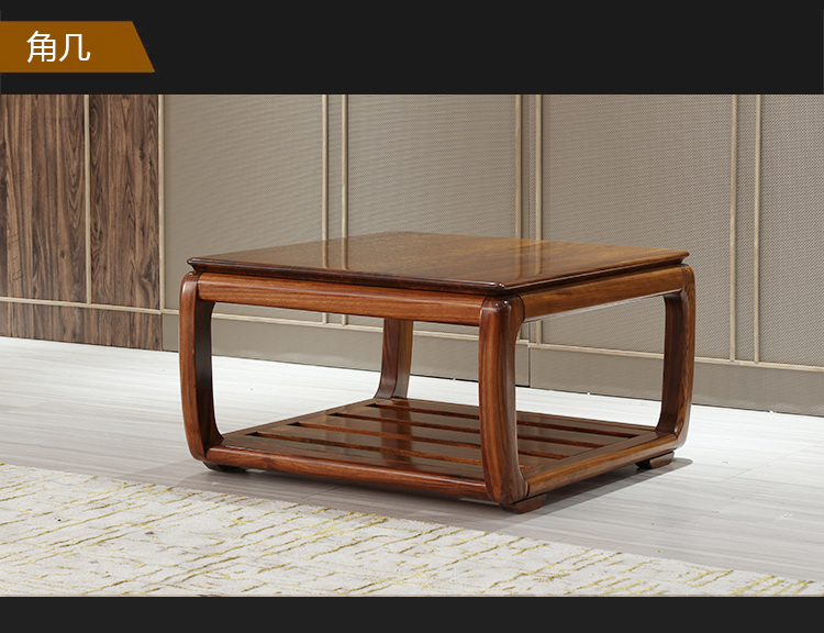 Tất cả gỗ rắn bàn cà phê lớn phòng khách sofa kết hợp góc một số hiện đại Trung Quốc Wujinmu bàn cà phê đồ nội thất phòng khách - Bàn trà bàn trà vuông