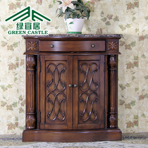 American Living Room Xuan Guan Cabinet Marble Face Dining Side Cabinet Veranda End Storage Decorative Cabinet Entrance Door Partition Cabinet