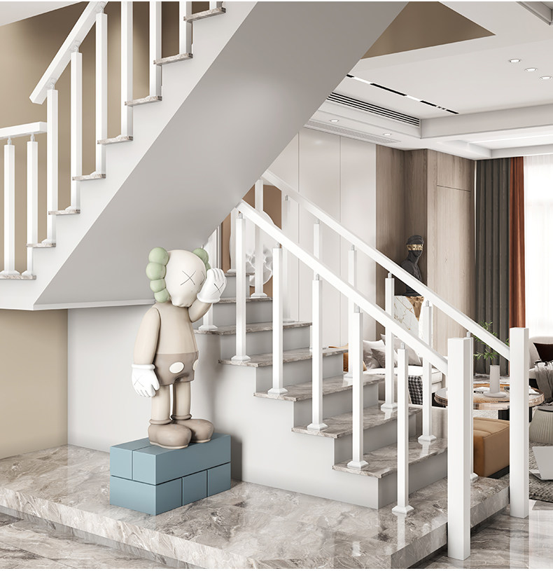 Лестничные перила 欧式楼梯扶手护栏阳台安全围栏立柱简约家用欧式室内铁艺实木栏杆 Other home