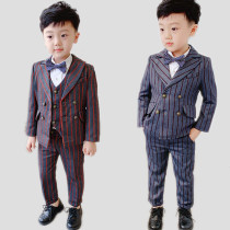 Boys dress Vest small suit Childrens British suit jacket Childrens autumn and winter three-piece set Flower girl gentleman suit