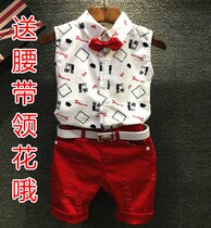 Childrens clothing 2018 summer new trend 3 to 5 years old fashion boy sleeveless shirt 4 baby 7 children casual pants 2 sets