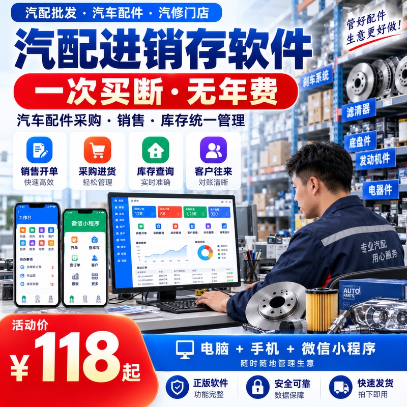 Auto Parts Inventory Management Software, Auto Repair Management System, Auto Parts Inventory Purchase, Sales, and Warehouse Management Erp Software