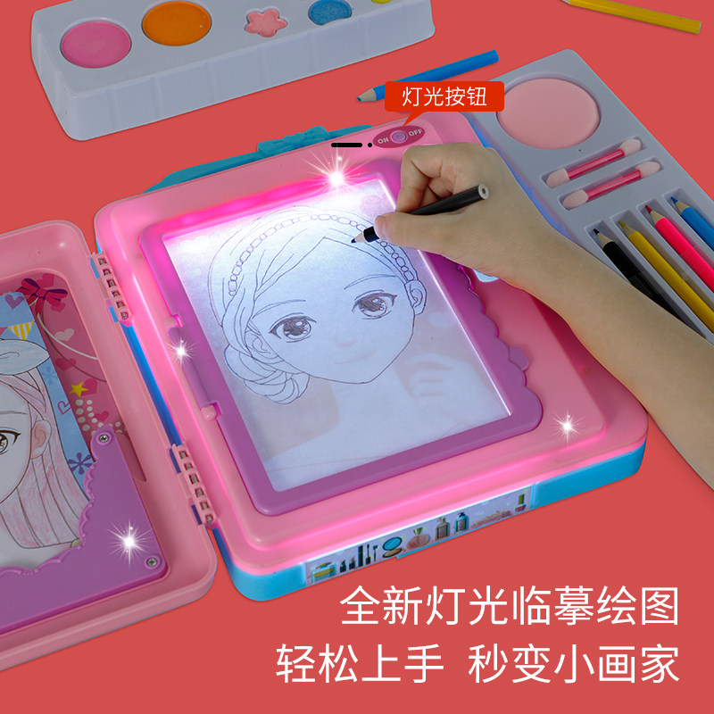 Children cosmetics set girl toy doll 4-6 years old girl 9 princess makeup painting box 8 birthday gifts