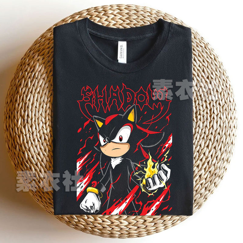 Sonic the Hedgehog 3 Short-Sleeve Sonic the Hedgehog Shadow Project Shadow Pure Cotton T-Shirt