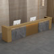 Simple solid wood particle compression board storage and painted front desk