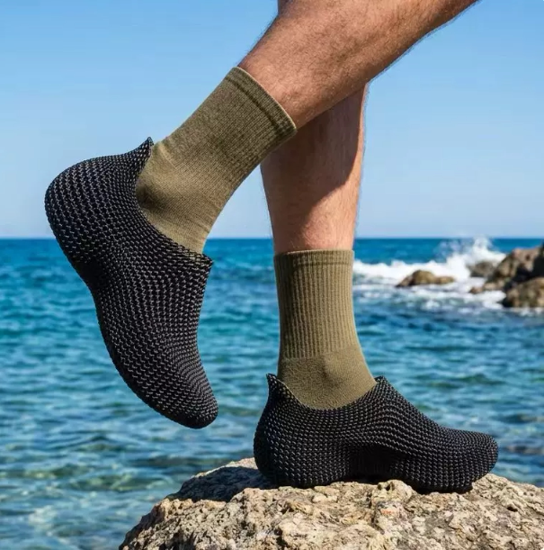3D Printed Shoes with Integrated Technology, Lightweight Outdoor Sports Running Shoes, Breathable Creek-Tracing Shoes, 4D One-Piece Molded Sandals, Eco-Friendly
