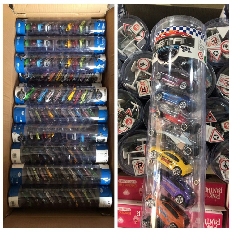 Export Order 10 Bucket Loaded Subject Matter Alloy Car Model Car Model Parent-child Puzzle Toy Pendulum