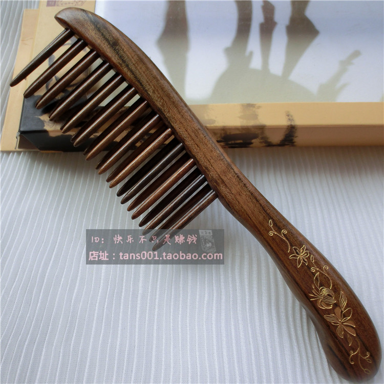Tan carpenter CQCGB0101 CQCGB0302 double-row toothed comb Shen Guibao lacquer wood comb for girlfriend