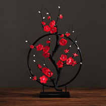 New Chinese Plum Flower Emulation Floral Iron Art Pendulum-like Dining Room Hotel Clubhouse TV Xuan Guan Family Residence Decoration